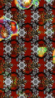 Küçük çiçekte güzel bir desen. Küçük renkli çiçekler. Moda baskıları için zarif bir şablon. Gri ve kırmızı çiçekli bahar çiçekleri. Motley illüstrasyonu.