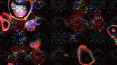 Çiçek deseni. Raster illüstrasyonu. Şatafatlı bahar bahçesi dokusu. Çiçek çizimi arkaplanı.