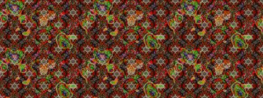 Küçük çiçekte güzel bir desen. Küçük renkli çiçekler. Robot resim. Moda baskıları için zarif bir şablon. Motley illüstrasyonu. Çiçekli bahar çiçekleri.