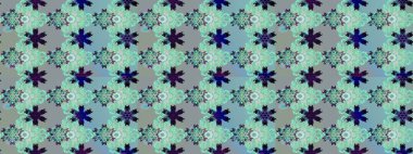 Raster illüstrasyonu. Mavi ve nötr renklerde çiçekler. El çizimi çiçekli soyut çizim deseni.