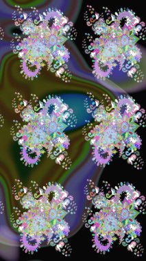 Küçük çiçekteki sevimli çiçek deseni. Raster illüstrasyonu. Modaya uygun kumaş deseni. Tony 'nin kumaş desenini çiz.