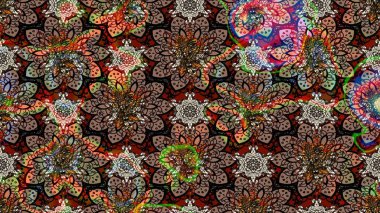 Elle boyanmış suluboya resim çizimleri, çiçekler ve bitkiler. Kahverengi ve siyah renkte çiçekler.