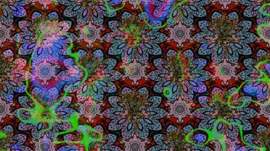 Düz Çiçek Elementleri Tasarımı. Modaya uygun kumaş deseni. Renkli Yaz Temalı eskiz kalıbı. Sevimli çiçek raster deseni.