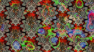 Raster Tender fabric pattern. Floral gray and brown sketch pattern. Vintage outline illustration. Raster flower print.