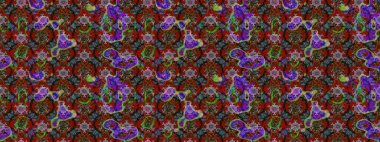 Motley illüstrasyonu. Robot resim. Küçük renkli çiçekler. Çiçekli yaz çiçekleri. Moda baskıları için zarif bir şablon. Küçük çiçekte şirin desenler.