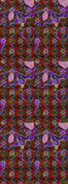 Kırmızı ve kahverengi renkte çiçekler. Çiçekli karalama şeklinde Raster çiçek deseni. Nazikçe, güzel çiçek arkaplanı..