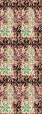 Raster illüstrasyonundaki çiçek desenli çizim. Suluboya tarzında bej ve kahverengi renkte çiçekler.