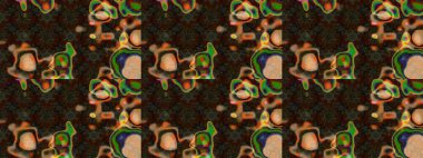 Yumuşak, yaz çiçekli arka plan. Kahverengi ve gri renkli çiçekler. Raster çiçek desenli ve çiçekli..