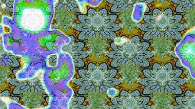 Halk tarzı. Moda baskıları için zarif bir şablon. Modern çiçek arkaplanı. Parlak renkli çiçekleri ve yeşil ve mavi renkte yaprakları olan muhteşem bir çiçek deseni..