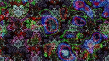 Çiçek deseni. Düz Çiçek Elementleri Tasarımı. Raster güzel kumaş deseni çiziyor. Renkli Bahar Teması çizim şablonu.