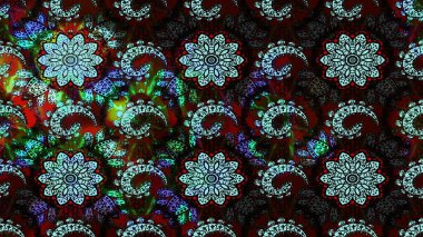 Tekstil tasarımı için siyah ve mavi renkli geleneksel halk çiçekleri buketi. Üzerinde gelincikler ve vadi zambakları olan renkli çiçek desenli nakış..