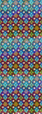 Düz Çiçek Elementleri Tasarımı. Çiçekli eskiz çizimi. Renkli Yaz Temalı eskiz kalıbı. Mavi ve mor renkte çiçekler.