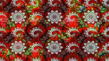 Karalama çiçeği. Renkli Bahar Teması eskiz kalıbı. Zentangle soyut çiçekleri. Güzel kumaş deseni. Raster illüstrasyonu. Düz Çiçek Elementleri Tasarımı.