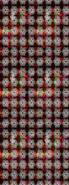 Renkli Yaz Temalı eskiz kalıbı. Düz Çiçek Elementleri Tasarımı. Modaya uygun kumaş deseni. Sevimli çiçek raster deseni.