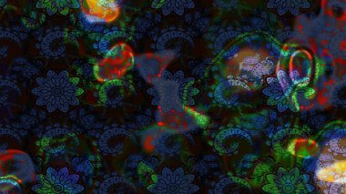 Raster illüstrasyonu. Küçük çiçekteki sevimli çiçek deseni. Çizim.