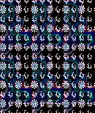 Colorful sketch pattern with cute flowers, paisley, black and blue colors. Hand drawn flower sketch pattern (tile). Watercolor sketch pattern for textile.