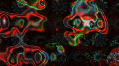 Raster illüstrasyonu. Hoş bir çiçek geçmişi var. Küçük bir çiçekte eskiz deseni. Güzel kumaş deseni.