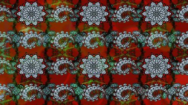 Raster illüstrasyonu. Suluboya, elle çizilmiş. Gri ve kahverengi yapraklı yabani çiçekler. Taslak arkaplan deseni.