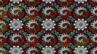 Kırmızı ve siyah renklerde. Raster illüstrasyonu. Anti-stres için Raster soyut şablon sayfası.