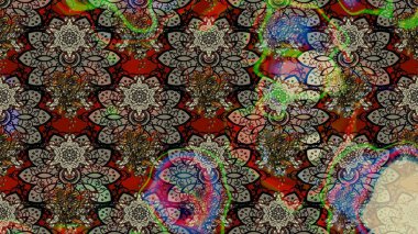 Çiçek tasarımı için inanılmaz bir kolaj cenneti tarzı. Parlak çiçekli kolaj çiçekleri gri ve kahverengi. Çiçekli zambaklar eskiz arka planı.