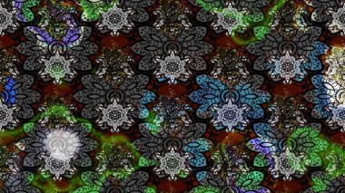 Düz Çiçek Elementleri Tasarımı. Renkli Bahar Teması eskiz kalıbı. Parlak arkaplan eskiz desenli çiçekli fantezi tasarımı.