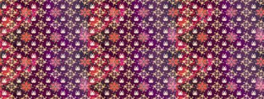 Renkli Bahar Teması eskiz kalıbı. Raster. Düz Çiçek Elementleri Tasarımı.