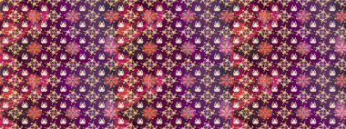 Renkli Bahar Teması eskiz kalıbı. Raster. Düz Çiçek Elementleri Tasarımı.