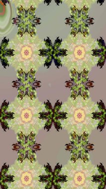 Raster illüstrasyonu. Eski usul. Kumaş, tekstil, duvar kağıdı baskısı için. Tomurcukları çiçek olan sevimli bir çiçek deseni. Raster. Taslak arkaplan.