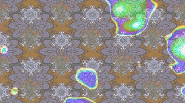 Düz Çiçek Elementleri Tasarımı. Renkli Bahar Teması eskiz kalıbı. Raster..