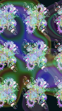 Karalama elementleri. Çizim çiçek deseni duvar kağıdı, web sitesi arka planı, ambalaj kağıdı, davetiye, broşür, afiş veya web sitesi için kullanılabilir. El çizimi Raster illüstrasyonu.