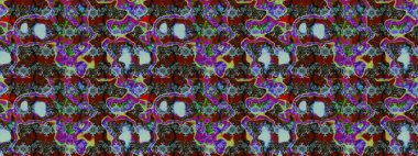 Raster illüstrasyonu. Mavi ve kahverengi renkte çiçekler. Çizim çiçek deseni duvar kağıdı için kullanılabilir.