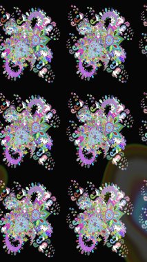 Doğa. Raster deseni. Küçük çiçekte güzel bir desen var. Çiçek kolajı. Çiçek arkaplan. - Siyah ve tarafsız çiçekler. Çiçek bileşimi.