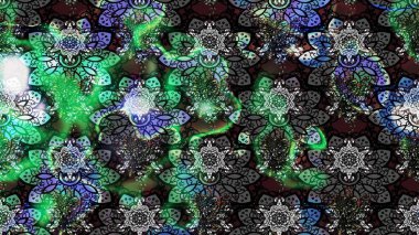 Gri ve siyah üzerine gri ve siyah. El çizimi çiçek unsurları olan soyut çizim raster deseni. Retro tekstil tasarım koleksiyonu. 1950-1960 motifleri. Çiçekli ipek eşarp..