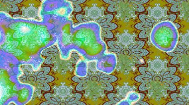 Yeşil ve mavi lale çiçekli Raster eskiz deseni. Doğal kozmetik ürünleri, parfüm, çiçekçi dükkanı için bahar ihalesi tasarımı. Paket kağıdı için en iyisi. Karşılama ya da düğün geçmişi olarak kullanılabilir.