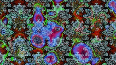 Poster ya da kapak için arka plan. Yapraklı çizim şekli. Tekstil için figür. Şirin, zarif çiçekler Raster illüstrasyonu. Davetiye ve kartpostal tasarımı için dekoratif çiçek unsurları.