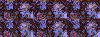 Eskiz geçmişi. Raster illüstrasyonu. Tomurcukları papatya çiçekleri olan sevimli bir çiçek deseni. Miles Fleur, süslü püslü bir süs. Eski usul. Kumaş, tekstil ve duvar kağıdı baskısı için..