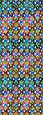 Raster illüstrasyonu. Küçük çiçekteki sevimli çiçek deseni. Güzel kumaş deseni. Güzel karalamalı çiçek deseni çiz..