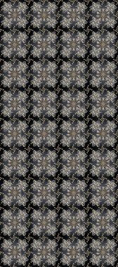 Oriental raster klasik gri, siyah ve bej ve altın desenli. Kusursuz soyut bir arkaplan. Raster illüstrasyonu.