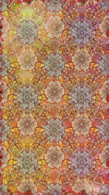 Kahverengi ve bej renkli şirin çiçekler. Moda baskısı, albüm, ambalaj kağıdı ve duvar kağıdı için zarif dekoratif süslemeler. Küçük çiçekli basit, dikişsiz desen. Raster illüstrasyonu.