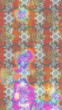 Raster çiçek desenli çiçek deseni, yapraklar, dekoratif elementler, sıçrama, lekeler, el çizimi kontur çizgileri ve Doodle çizim stili, grafik raster çizim çizimi.