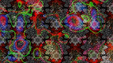 Eskiz geçmişi. Raster. Kumaş, tekstil, duvar kağıdı baskısı için. Tomurcukları çiçek olan sevimli bir çiçek deseni. Eski usul. Raster illüstrasyonu.