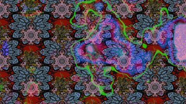 Çizim kalıbı. Organik motif arka planı. Raster illüstrasyonu. Ultraviyole kumaş deseni.