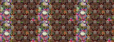 Bahar mevsimi. Tatil havası. Nazik romantik baskı. Raster güzel bir çiçek deseni çiziyor..