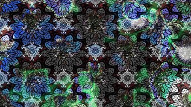 Raster illüstrasyonu. Güzel kumaş deseni. Bahar çiçekli güzel bir çiçek deseni..