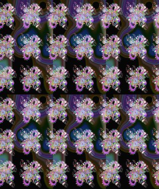 Modaya uygun kumaş deseni. Sevimli çiçek raster deseni. Renkli Yaz Temalı eskiz kalıbı. Düz Çiçek Elementleri Tasarımı.