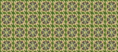 Yeşil, bej ve altın elementli nötr renkler. Raster altın desen. Doğu tarzı arabesk. Kusursuz altın desenli bukleler. Raster illüstrasyonu.