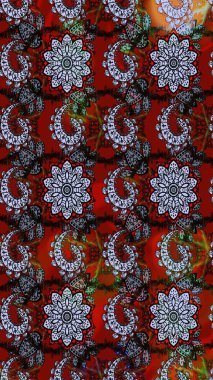 Renkli Bahar Teması eskiz kalıbı. Raster. Düz Çiçek Elementleri Tasarımı.