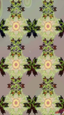 Çiçekli zambakların eskiz geçmişi. Çiçek tasarımı için inanılmaz bir kolaj cenneti tarzı. Parlak çiçekli kolaj çiçekleri gri ve nötr.