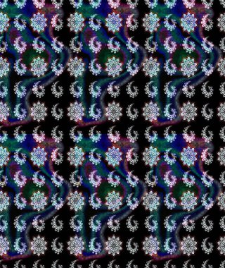 Raster stili kumaş deseni. Çiçekler suluboya çizim deseni.