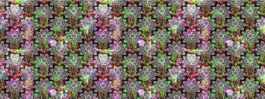 Küçük gri ve nötr çiçeklerle oldukça eski bir besin torbası deseni. Tekstil, kumaş, kapaklar, duvar kağıtları, baskı, paket, koleksiyon defteri, örgü, dekupaj için çiçek arkaplanı..